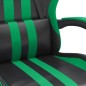 Gaming-Stuhl mit Fußstütze Drehbar Schwarz & Grün Kunstleder Gaming-Stuhl mit Fußstütze Drehbar Schwarz & Grün Kunstleder