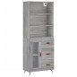 vidaXL Highboard Grau Sonoma 69,5x34x180 cm Holzwerkstoff vidaXL Highboard Grau Sonoma 69,5x34x180 cm Holzwerkstoff