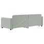 vidaXL Tagesbett Ausziehbar mit Schubladen Hellgrau 80x200 cm Samt vidaXL Tagesbett Ausziehbar mit Schubladen Hellgrau 80x200 cm Samt