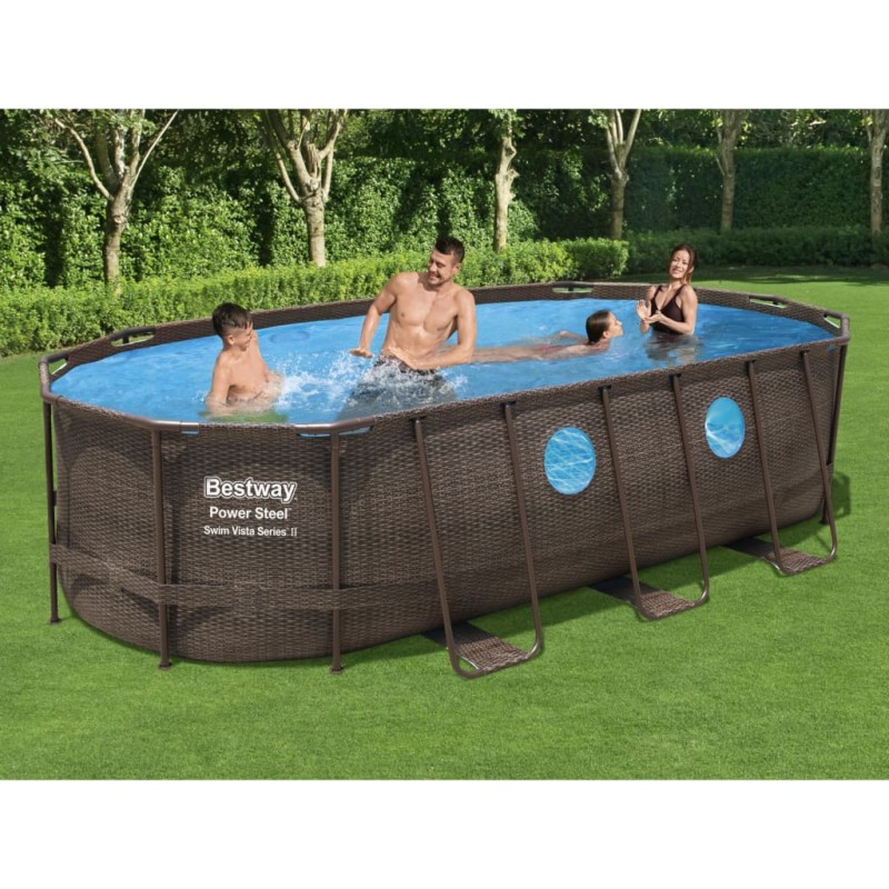 Bestway Power Steel Swim Vista Series Pool-Set 549x274x122 cm Bestway Power Steel Swim Vista Series Pool-Set 549x274x122 cm