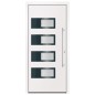 vidaXL Haustür Weiß 100x210 cm Aluminium und PVC vidaXL Haustür Weiß 100x210 cm Aluminium und PVC