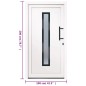 vidaXL Haustür Weiß 108x200 cm PVC vidaXL Haustür Weiß 108x200 cm PVC