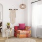 vidaXL Modularer Pouf mit Kissen Patchwork Stoff vidaXL Modularer Pouf mit Kissen Patchwork Stoff