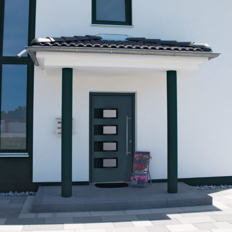 vidaXL Haustür Anthrazit 100x200 cm Aluminium und PVC