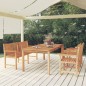 vidaXL 4-tlg. Garten-Essgruppe Massivholz Teak vidaXL 4-tlg. Garten-Essgruppe Massivholz Teak