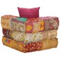 vidaXL Modularer Pouf mit Kissen Patchwork Stoff vidaXL Modularer Pouf mit Kissen Patchwork Stoff