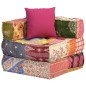 vidaXL Modularer Pouf mit Kissen Patchwork Stoff vidaXL Modularer Pouf mit Kissen Patchwork Stoff