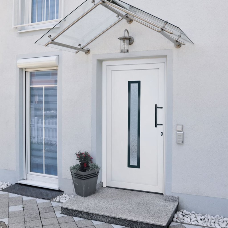 vidaXL Haustür Weiß 98x200 cm PVC vidaXL Haustür Weiß 98x200 cm PVC