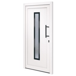 vidaXL Haustür Weiß 98x200 cm PVC