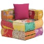 vidaXL Modularer Pouf mit Kissen Patchwork Stoff vidaXL Modularer Pouf mit Kissen Patchwork Stoff
