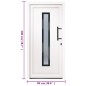 vidaXL Haustür Weiß 98x200 cm PVC vidaXL Haustür Weiß 98x200 cm PVC