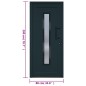 vidaXL Haustür Anthrazit 88x200 cm PVC vidaXL Haustür Anthrazit 88x200 cm PVC