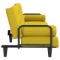 vidaXL Schlafsofa mit Armlehnen Hellgelb Stoff vidaXL Schlafsofa mit Armlehnen Hellgelb Stoff