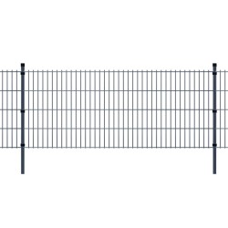 vidaXL Zaunpfosten 10 Stk. Grau 280 cm Verzinkter Stahl