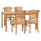 vidaXL 5-tlg. Garten-Essgruppe Massivholz Teak vidaXL 5-tlg. Garten-Essgruppe Massivholz Teak