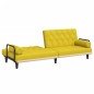 vidaXL Schlafsofa mit Armlehnen Hellgelb Stoff vidaXL Schlafsofa mit Armlehnen Hellgelb Stoff