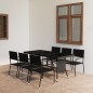 vidaXL 7-tlg. Garten-Essgruppe Poly Rattan Schwarz vidaXL 7-tlg. Garten-Essgruppe Poly Rattan Schwarz