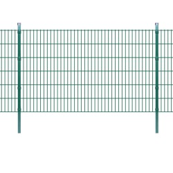 vidaXL Zaunpfosten 10 Stk. Grün 170 cm Verzinkter Stahl
