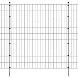 vidaXL Zaunpfosten 20 Stk. Silbern 280 cm Verzinkter Stahl