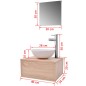 vidaXL 4-tlg. Badmöbel-Set mit Waschbecken und Wasserhahn Beige vidaXL 4-tlg. Badmöbel-Set mit Waschbecken und Wasserhahn Beige