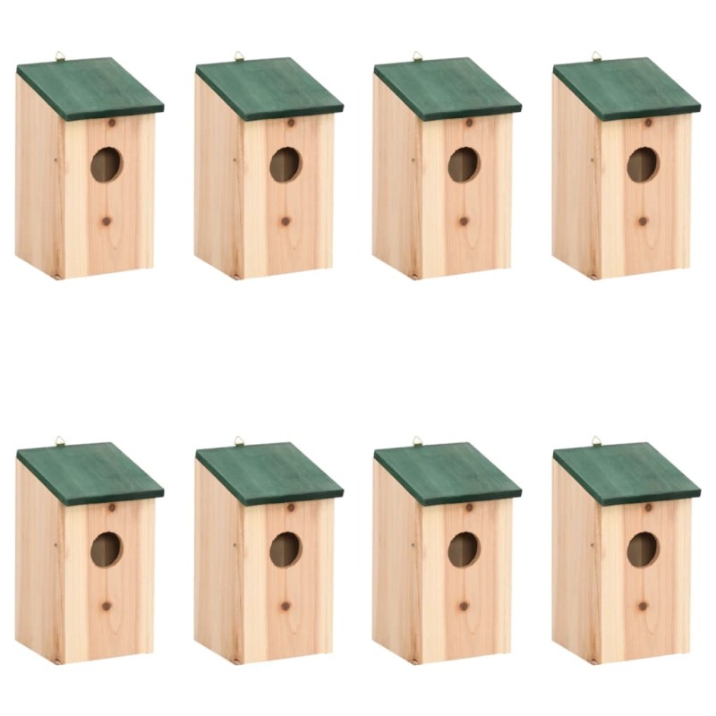 vidaXL Vogelhäuser 8 Stk. Holz 12x12x22 cm vidaXL Vogelhäuser 8 Stk. Holz 12x12x22 cm