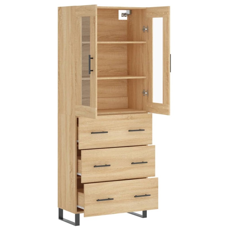 Highboard Sonoma-Eiche 69,5x34x180 cm Holzwerkstoff Highboard Sonoma-Eiche 69,5x34x180 cm Holzwerkstoff