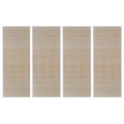 vidaXL Bambusteppiche 4 Stk. Rechteckig Natur 120x180 cm
