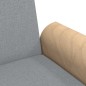 Schlafsofa mit Armlehnen Hellgrau Stoff Schlafsofa mit Armlehnen Hellgrau Stoff
