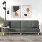 Schlafsofa mit Armlehnen Dunkelgrau Stoff Schlafsofa mit Armlehnen Dunkelgrau Stoff