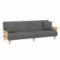 Schlafsofa mit Armlehnen Dunkelgrau Stoff Schlafsofa mit Armlehnen Dunkelgrau Stoff