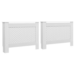 vidaXL Heizkörperverkleidungen 2 Stk. Weiß 112×19×81,5 cm MDF