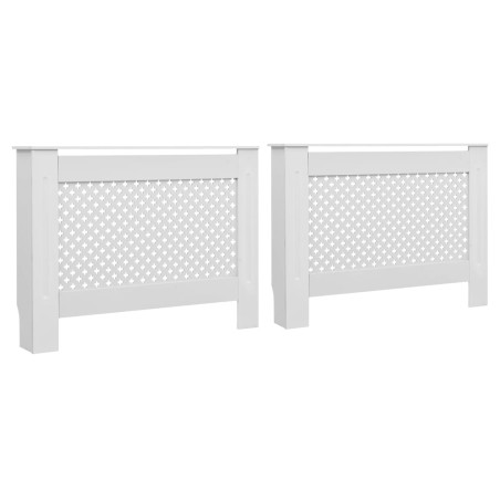 vidaXL Heizkörperverkleidungen 2 Stk. Weiß 112×19×81,5 cm MDF