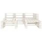 vidaXL 6-tlg. Garten-Lounge-Set aus Paletten Holz Weiß vidaXL 6-tlg. Garten-Lounge-Set aus Paletten Holz Weiß