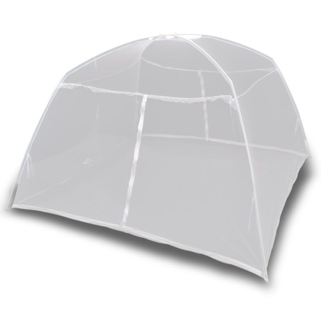 vidaXL Campingzelt 200×120×130 cm Fiberglas Weiß