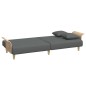 Schlafsofa mit Armlehnen Dunkelgrau Stoff Schlafsofa mit Armlehnen Dunkelgrau Stoff