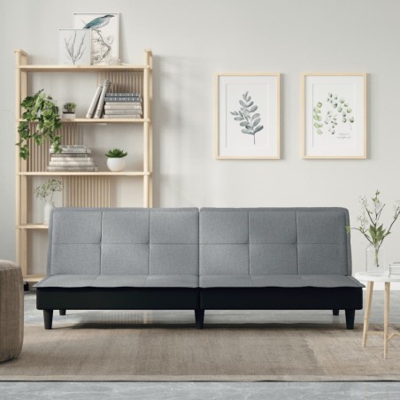 Schlafsofa Hellgrau Stoff