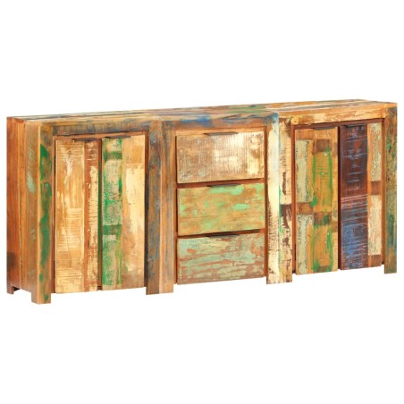 vidaXL Sideboard mit 3 Schubladen und 4 Türen Altholz Massiv
