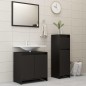 vidaXL 3-tlg. Badmöbel-Set Schwarz Holzwerkstoff vidaXL 3-tlg. Badmöbel-Set Schwarz Holzwerkstoff
