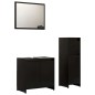 vidaXL 3-tlg. Badmöbel-Set Schwarz Holzwerkstoff vidaXL 3-tlg. Badmöbel-Set Schwarz Holzwerkstoff