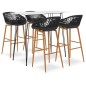 vidaXL 5-tlg. Bar-Set Weiß und Schwarz vidaXL 5-tlg. Bar-Set Weiß und Schwarz