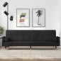 vidaXL Schlafsofa mit Kissen Schwarz Samt vidaXL Schlafsofa mit Kissen Schwarz Samt