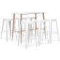 vidaXL 7-tlg. Bar-Set Weiß vidaXL 7-tlg. Bar-Set Weiß