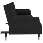 vidaXL Schlafsofa mit Kissen Schwarz Samt vidaXL Schlafsofa mit Kissen Schwarz Samt