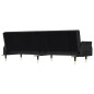 vidaXL Schlafsofa mit Kissen Schwarz Samt vidaXL Schlafsofa mit Kissen Schwarz Samt