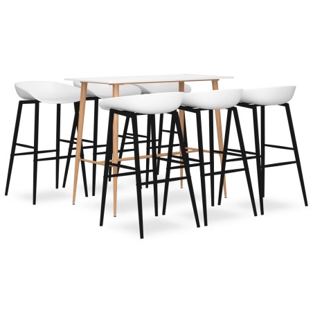 vidaXL 7-tlg. Bar-Set Weiß