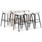 vidaXL 7-tlg. Bar-Set Weiß vidaXL 7-tlg. Bar-Set Weiß