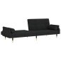vidaXL Schlafsofa mit Kissen Schwarz Samt vidaXL Schlafsofa mit Kissen Schwarz Samt
