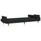 vidaXL Schlafsofa mit Kissen Schwarz Samt vidaXL Schlafsofa mit Kissen Schwarz Samt