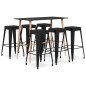 vidaXL 7-tlg. Bar-Set Schwarz vidaXL 7-tlg. Bar-Set Schwarz