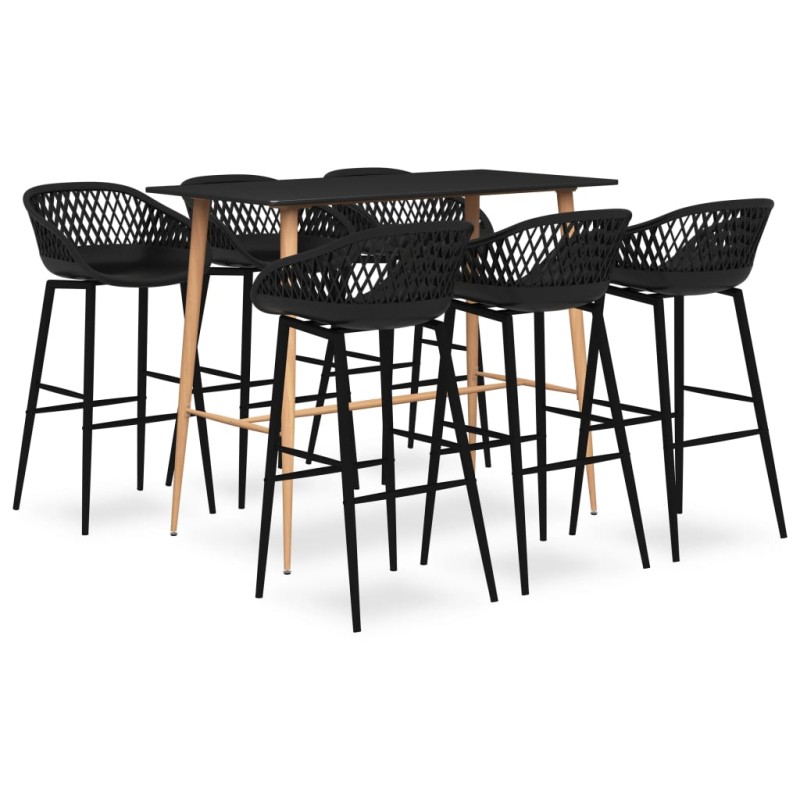 vidaXL 7-tlg. Bar-Set Schwarz vidaXL 7-tlg. Bar-Set Schwarz